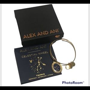 Alex and Ani “Taurus” Celestial Wheel in Yellow Gold